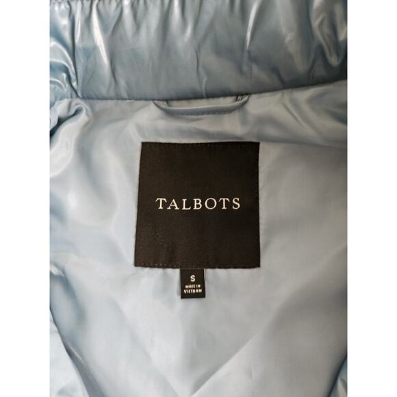 Talbots Quilted Puffer Vest Women's Size S Blue Preppy Outdoors - Picture 4 of 9